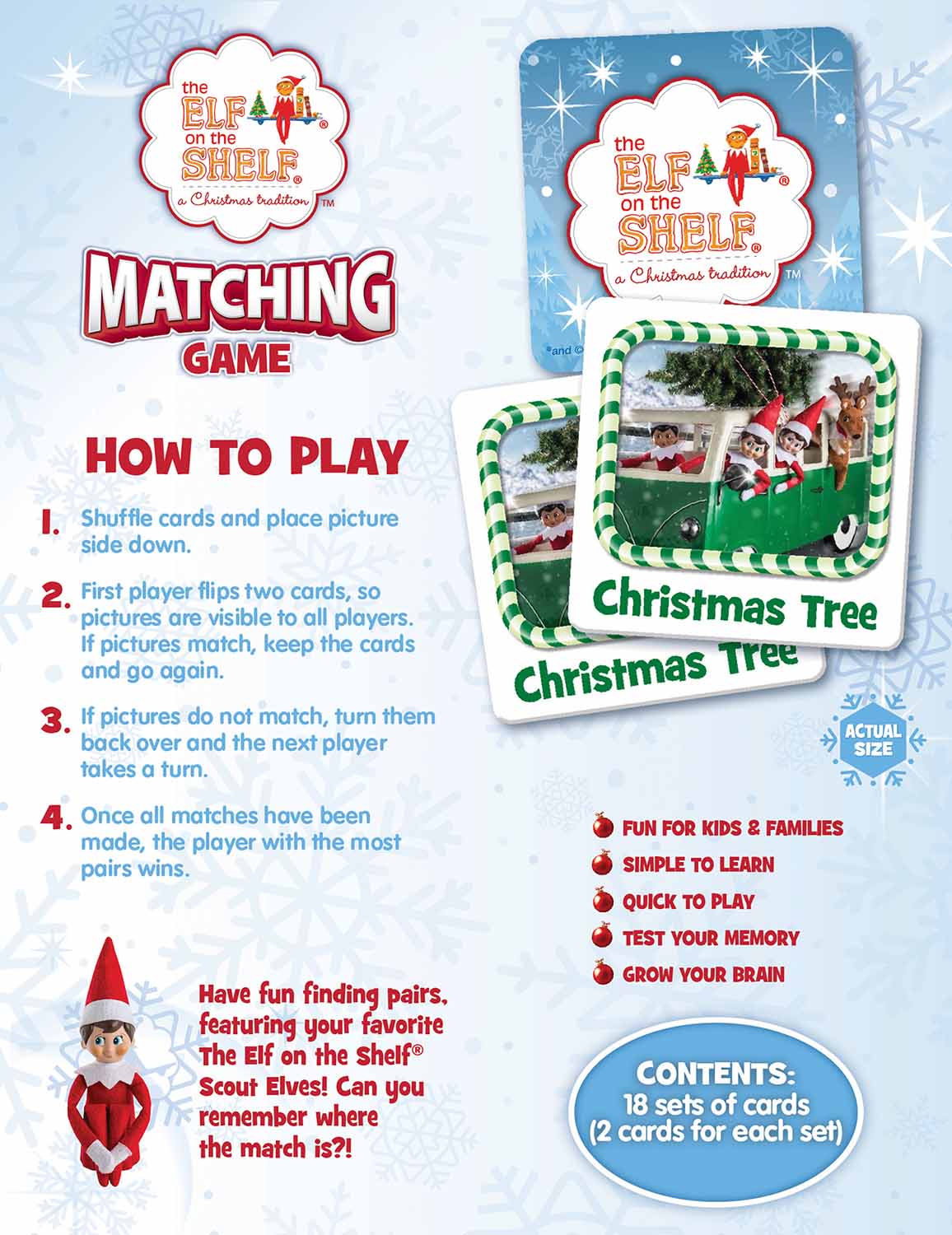 Elf on the Shelf Matching Game, MasterPieces Puzzle Warehouse