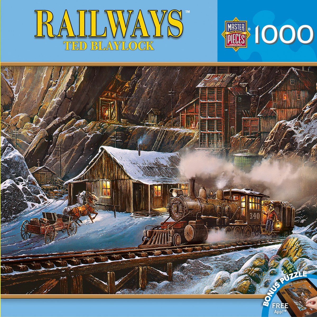 When Gold Ran the Rails - Scratch and Dent Train Jigsaw Puzzle