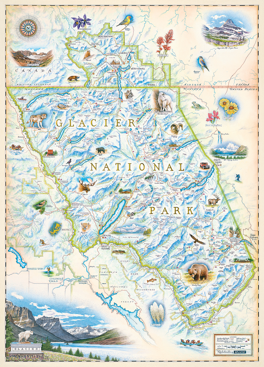 Glacier National Park - Scratch and Dent Maps & Geography Jigsaw Puzzle