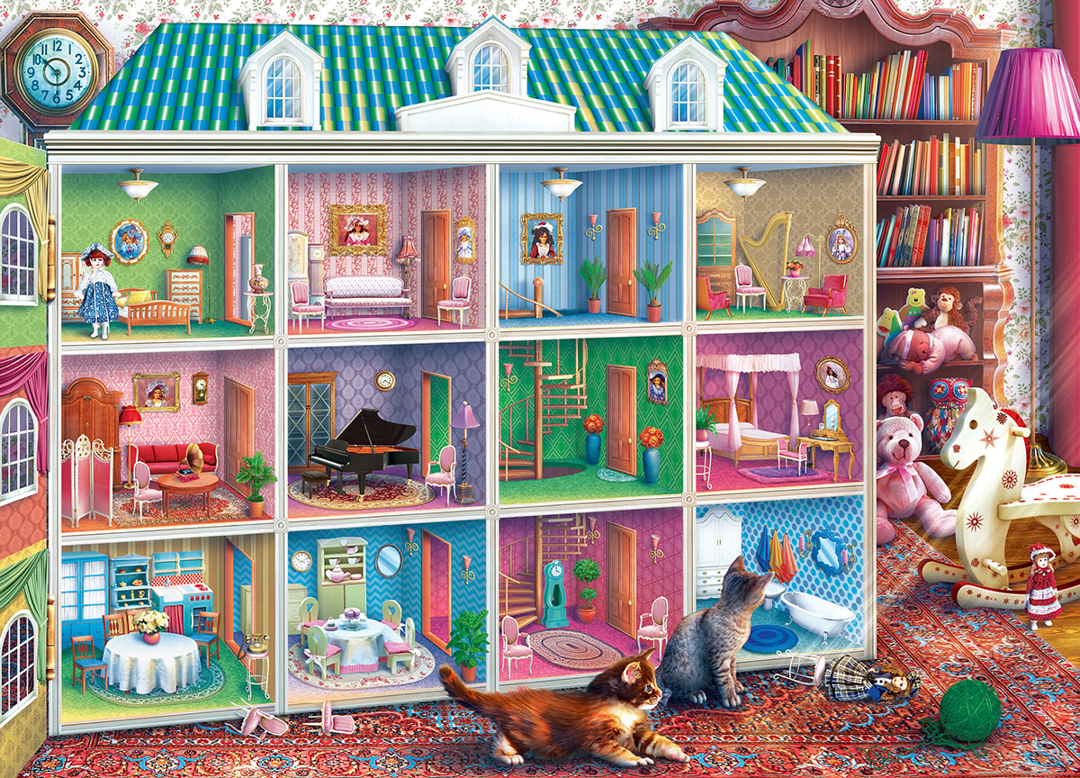 Sophia's Dollhouse (Inside Out) - Scratch and Dent Around the House Jigsaw Puzzle