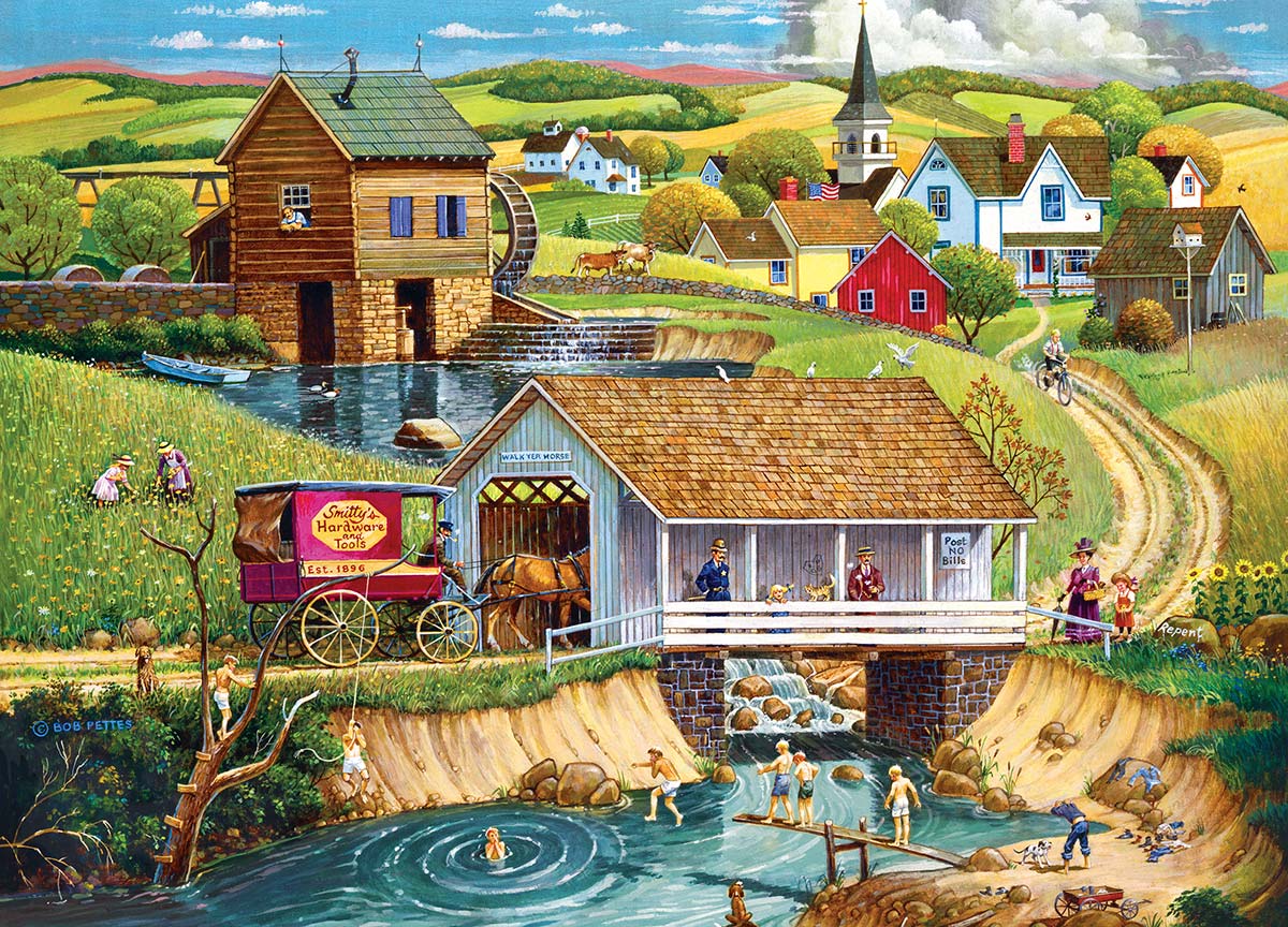 Last Swim of Summer - Scratch and Dent Landscape Jigsaw Puzzle