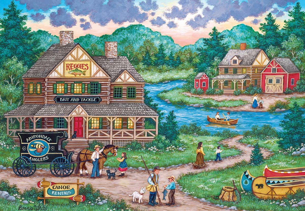 Adirondack Anglers - Scratch and Dent Landscape Jigsaw Puzzle