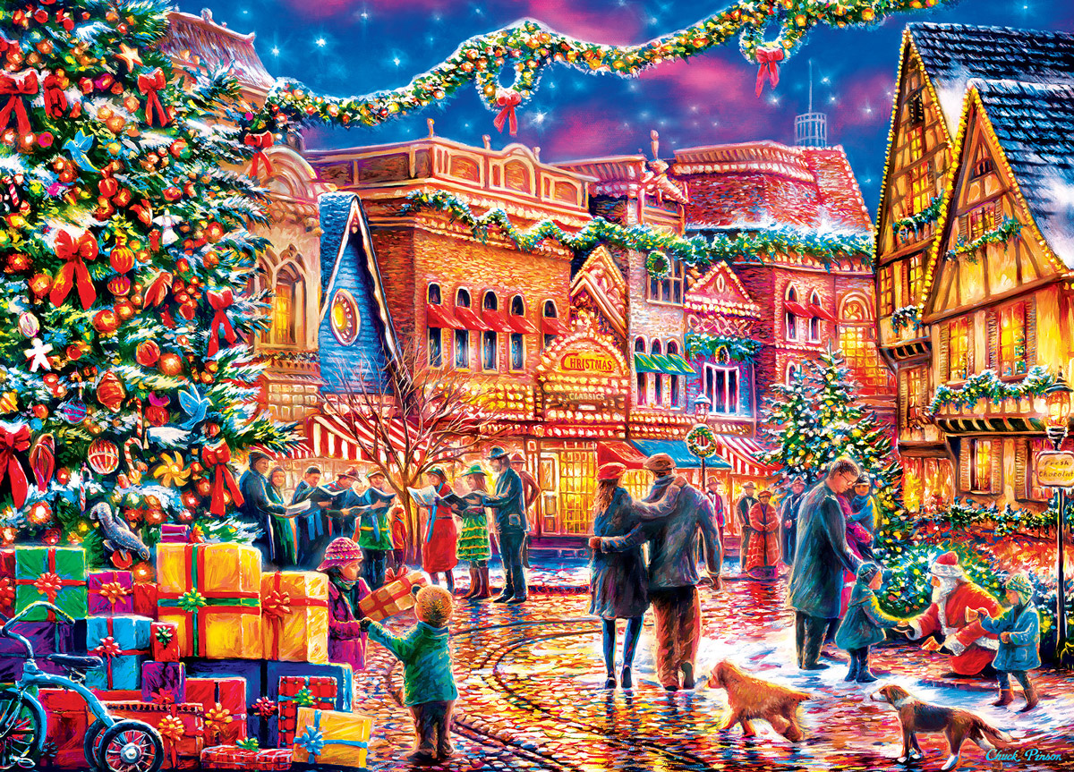 Village Square People Jigsaw Puzzle