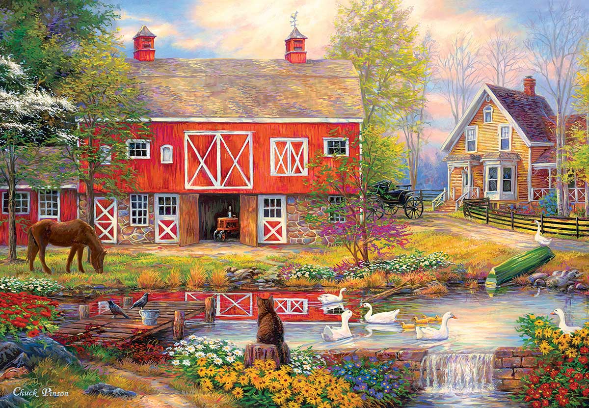 Reflections on Country Living - Scratch and Dent Countryside Jigsaw Puzzle