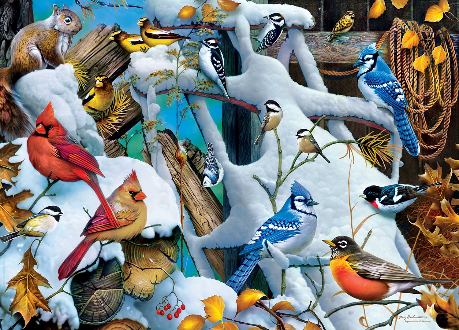 Snow Birds Birds Jigsaw Puzzle