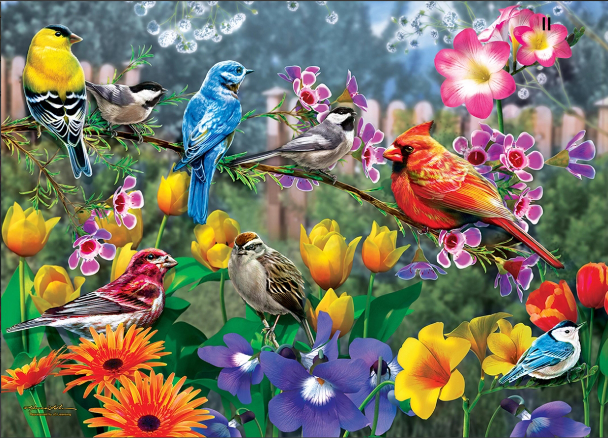 Morning Garden Birds Jigsaw Puzzle