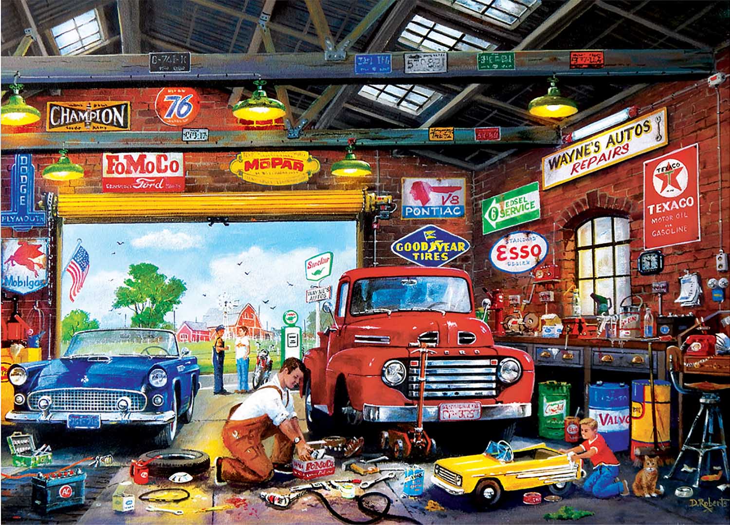 Wayne's Garage Car Jigsaw Puzzle