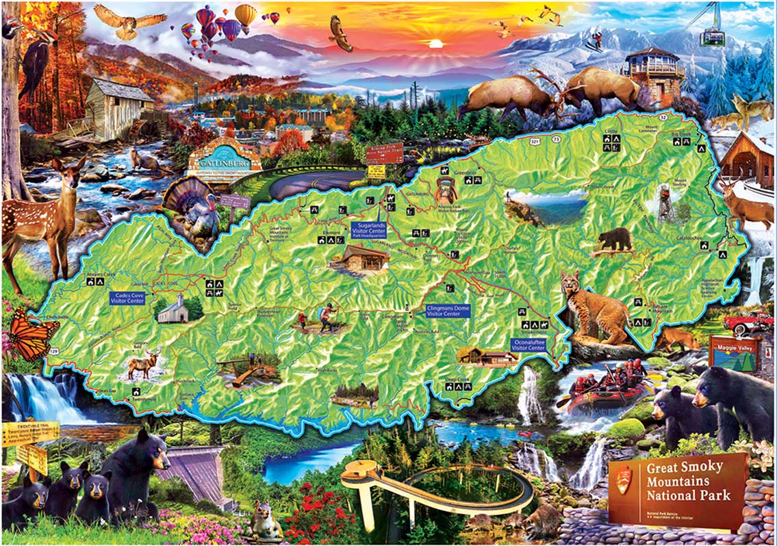Great Smoky Mountains Maps & Geography Jigsaw Puzzle