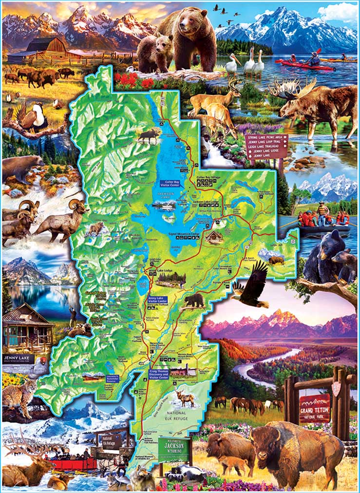 Grand Teton Maps & Geography Jigsaw Puzzle
