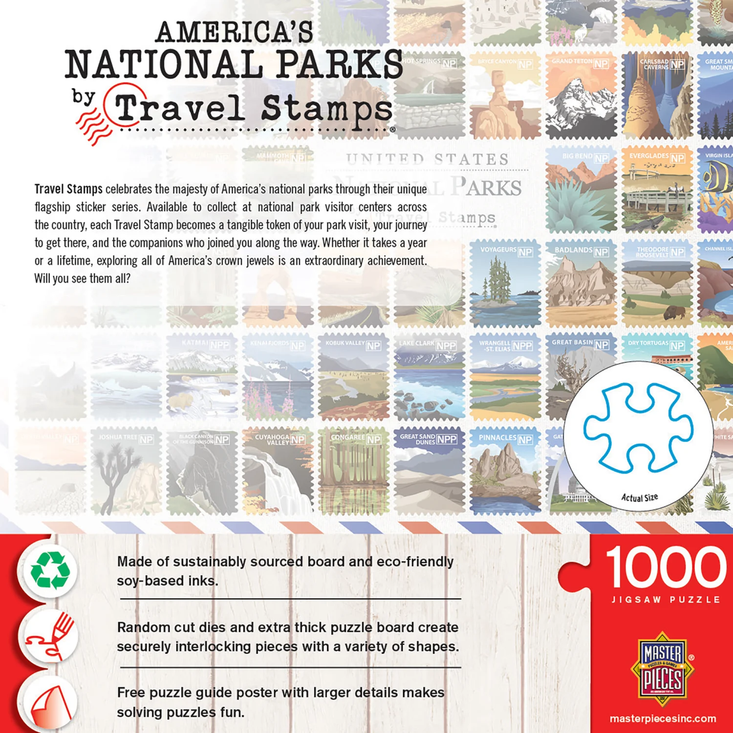 National Parks - Travel Stamps Collage
