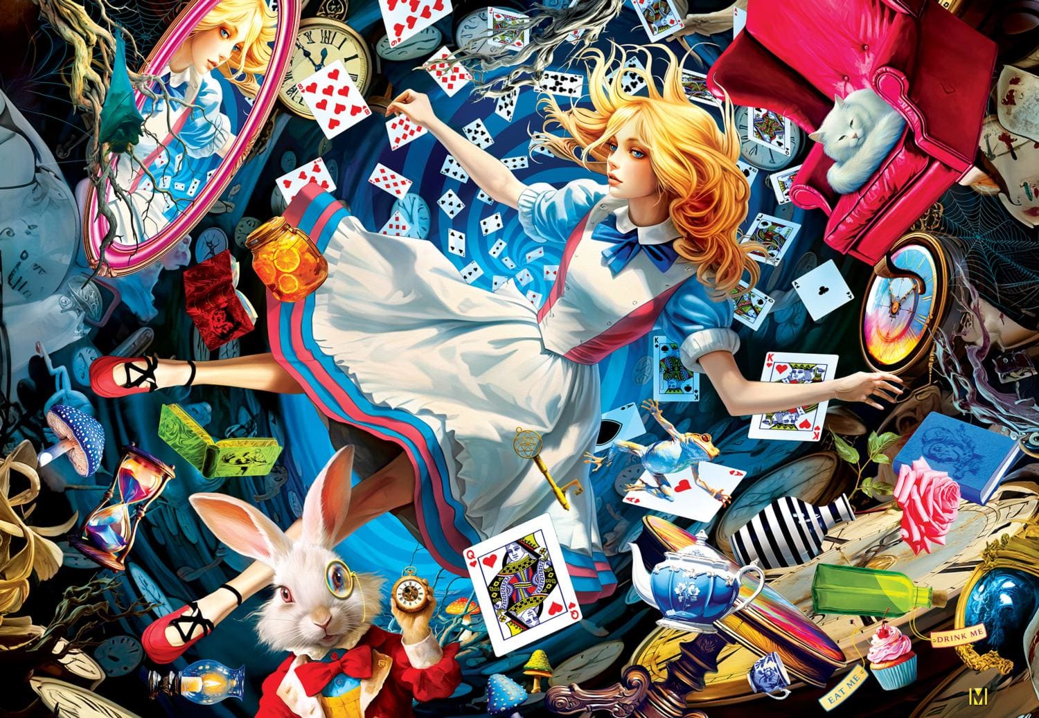 アリスインフューチャーワールド ALICE 1000ピース パズル EZ Grip - Alice in Wonderland - 1000 Piece Jigsaw Puzzle by