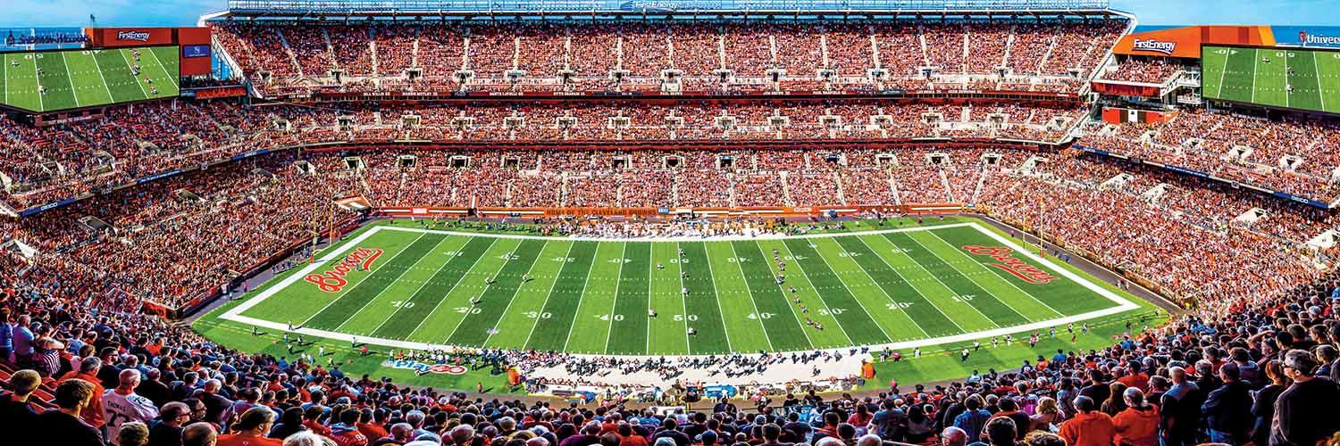 Cleveland Browns NFL Stadium Panoramics Center View Sports Jigsaw Puzzle