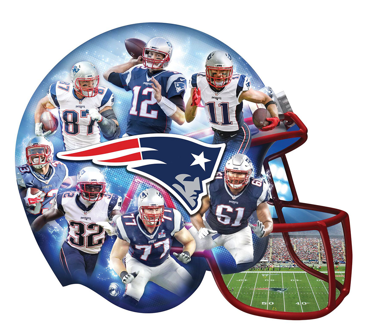 New England Patriots - Scratch and Dent Sports Shaped Puzzle