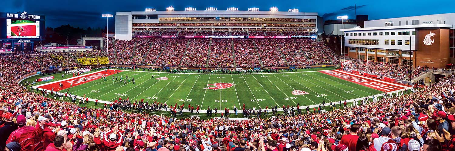 Washington State Cougars NCAA Stadium Panoramics Center View - Scratch and Dent Sports Jigsaw Puzzle