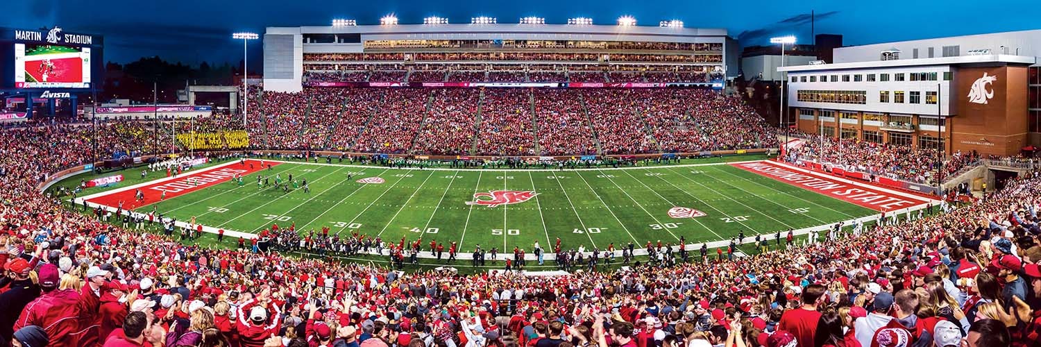 Washington State Cougars NCAA Stadium Panoramics Center View - Scratch and Dent Sports
