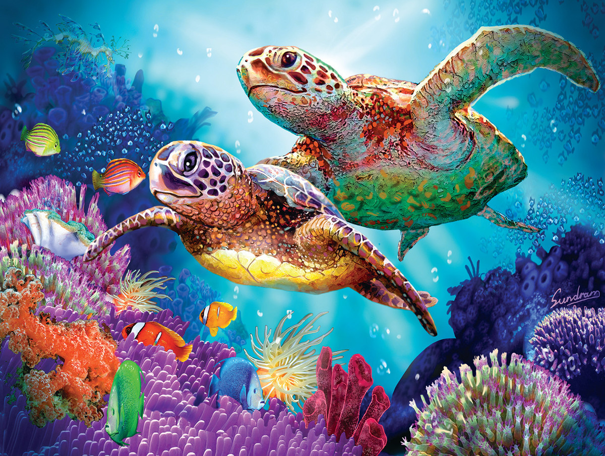 Turtle Guardian - Scratch and Dent Sea Life Jigsaw Puzzle