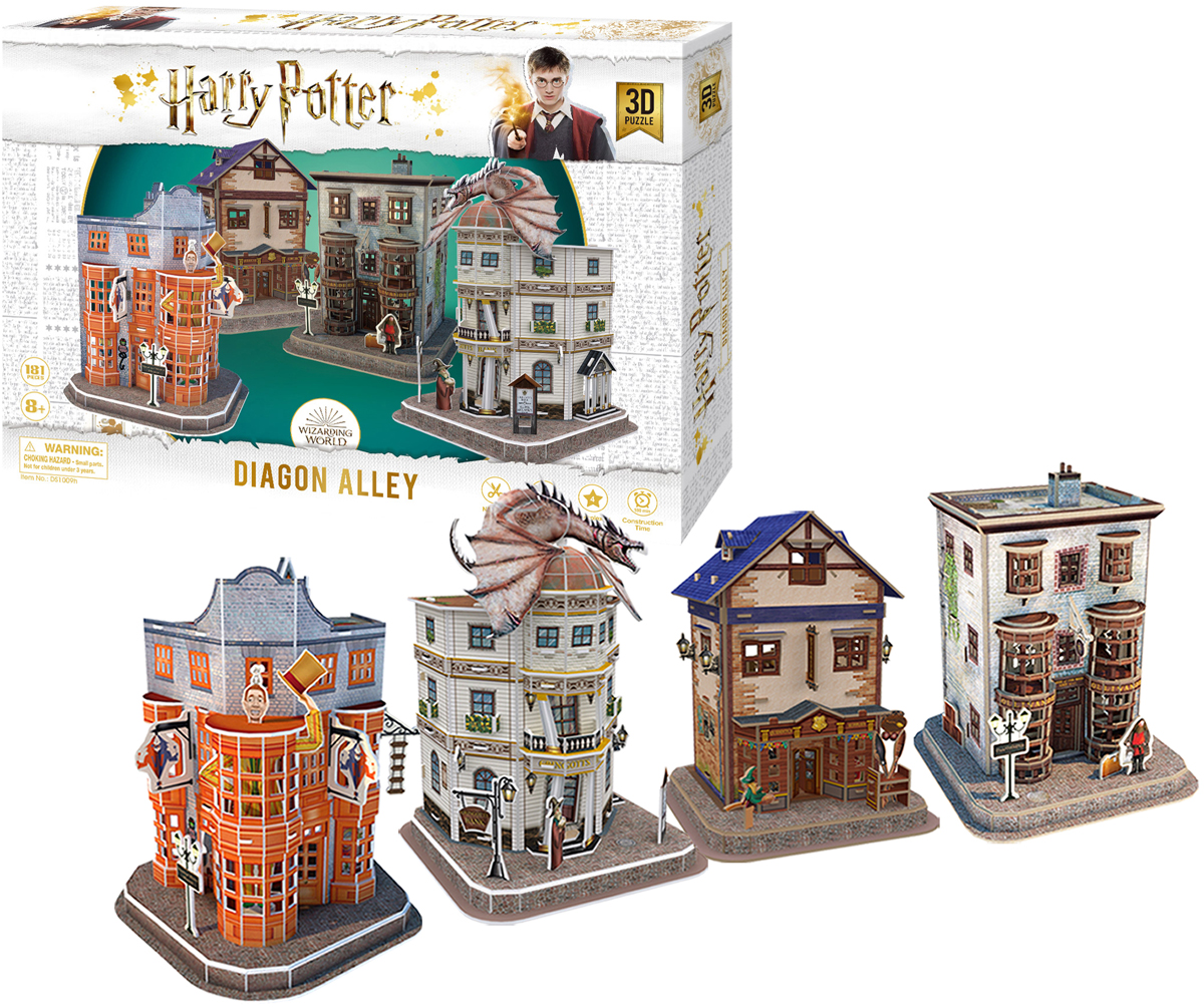 Harry Potter Diagon Alley Paper Puzzle - Scratch and Dent Movies & TV 3D Puzzle