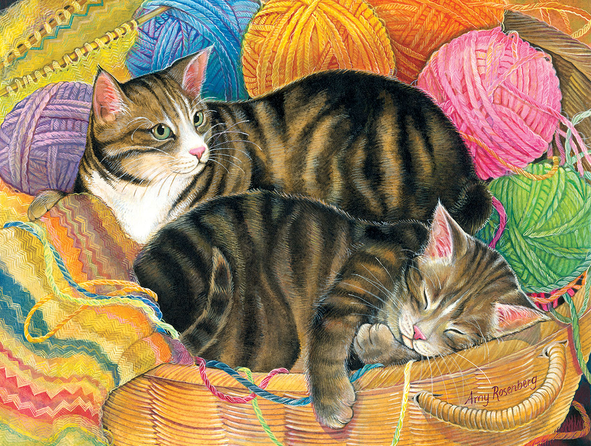 Right at Home - Scratch and Dent Cats Jigsaw Puzzle