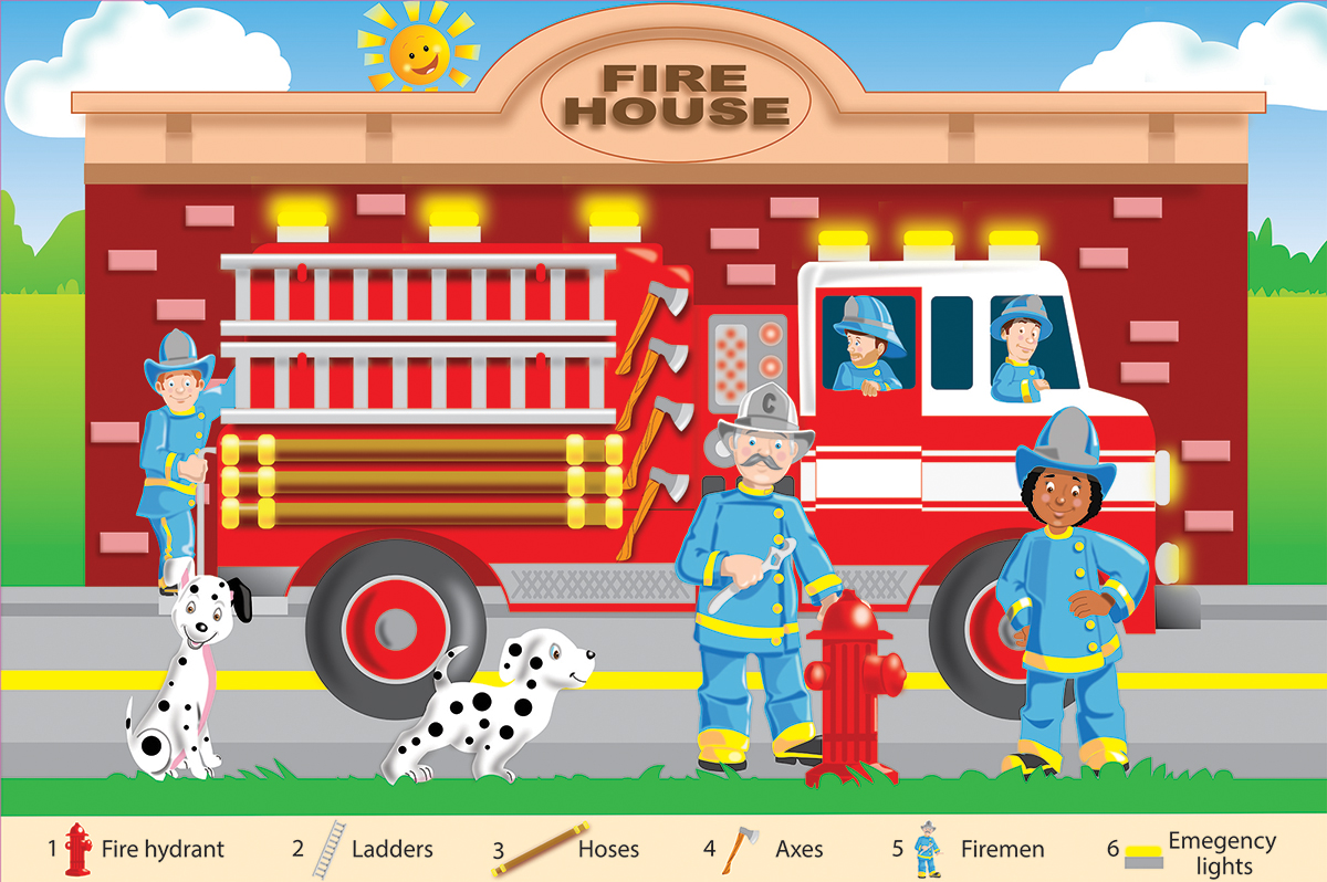 Firetruck Mini Puzzle Police & Fire Children's Puzzles By Mudpuppy
