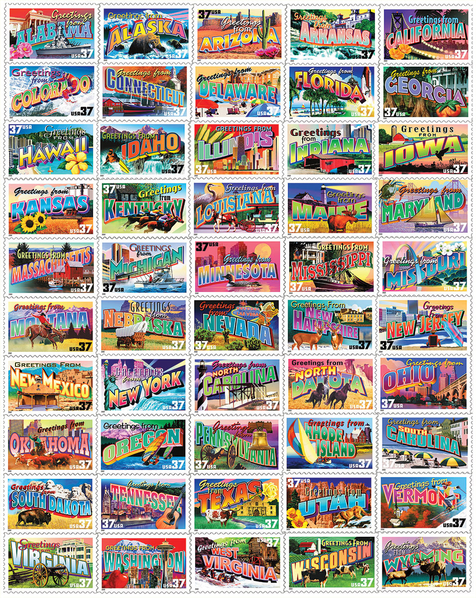 State Greetings Stamps Travel