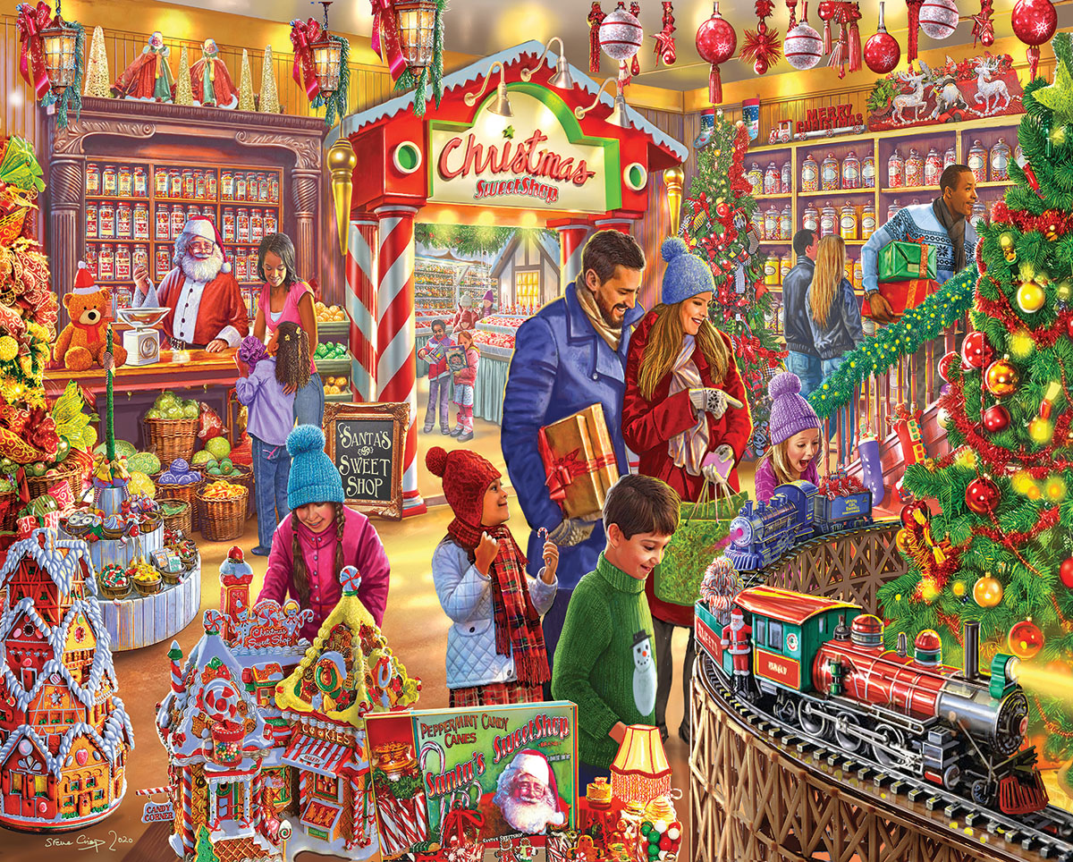 Ye Olde Christmas Village Christmas Jigsaw Puzzle By Crown Point Graphics