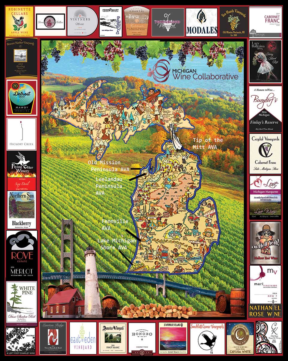 Michigan Wine Maps & Geography Jigsaw Puzzle