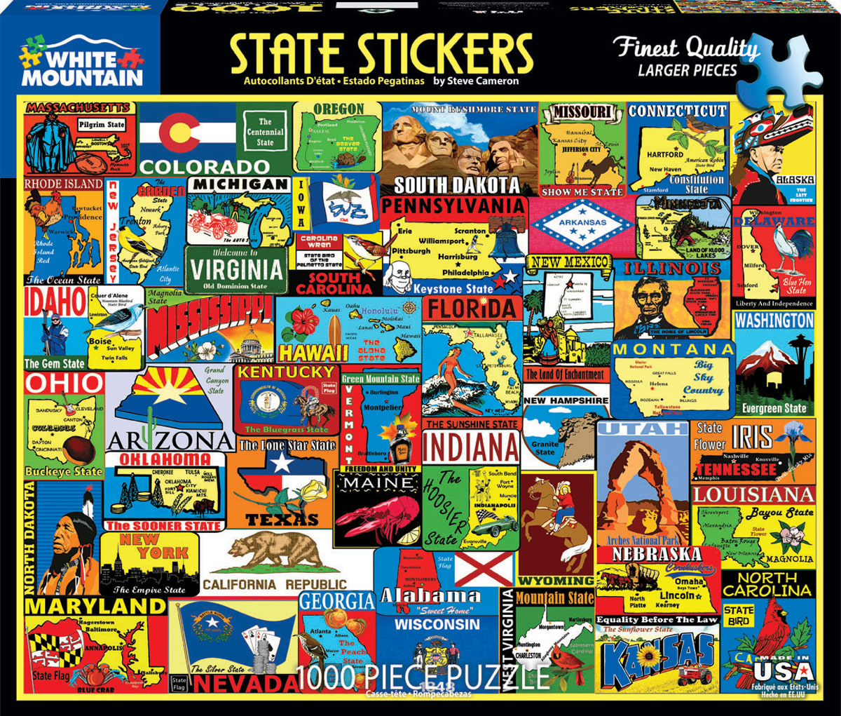 State Stickers Collage