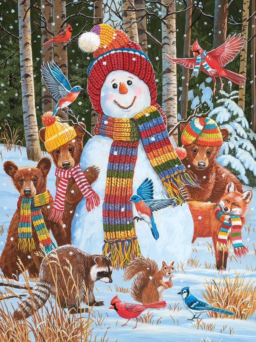 Visiting The Snowman Christmas