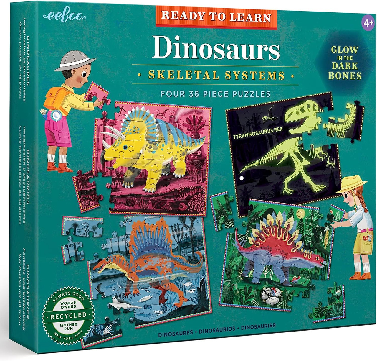 Dinosaurs Skeletal Systems Dinosaurs Glow in the Dark Puzzle