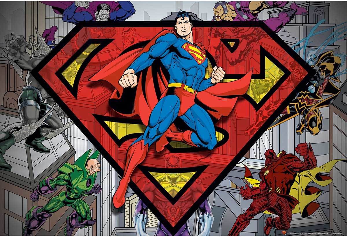 Superman & Villains - 1000 Piece Jigsaw Puzzle by Paper