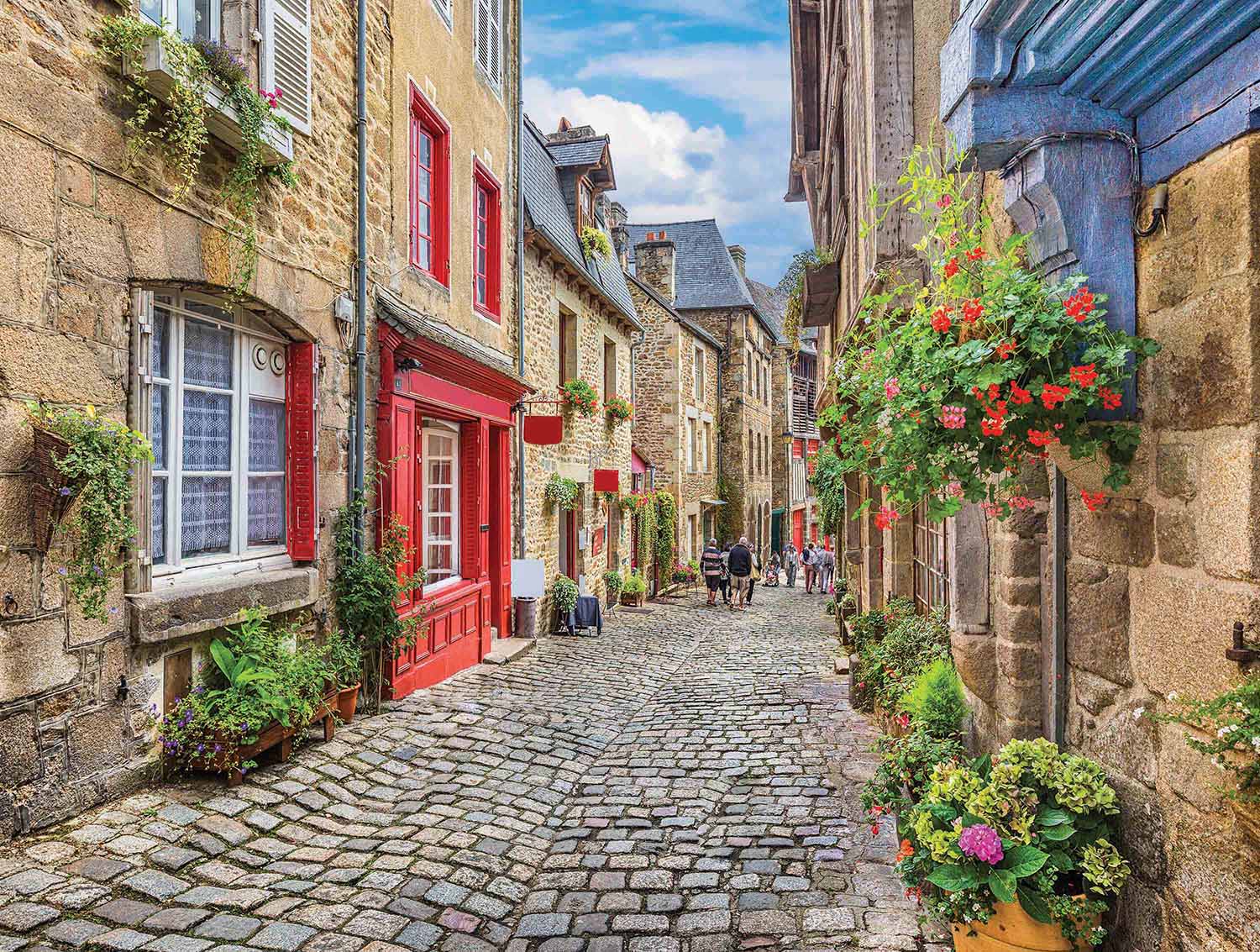 Old Houses and Cobbled Street Travel Jigsaw Puzzle
