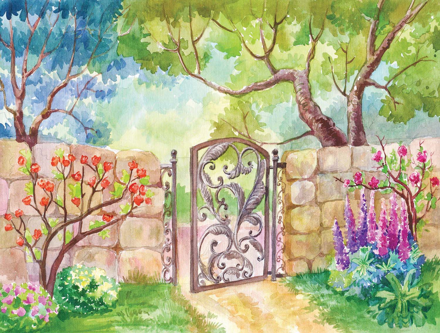 The Gate to the Garden Flower & Garden Jigsaw Puzzle