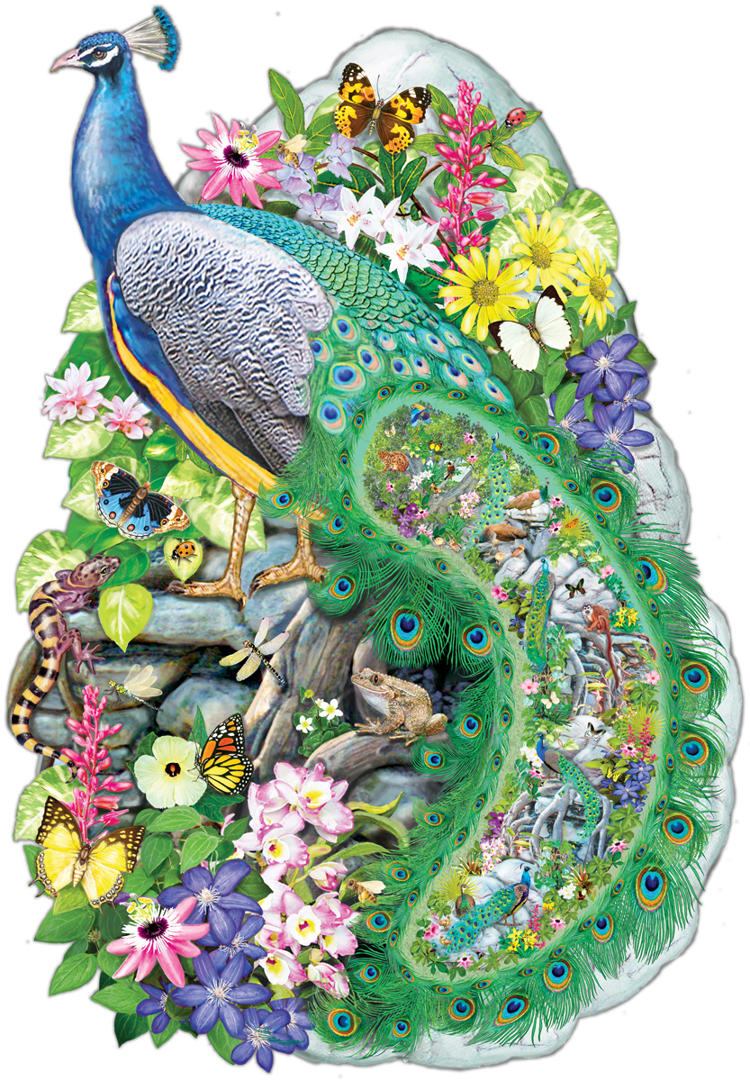 Peacock of India Shaped Puzzle Birds Shaped Puzzle