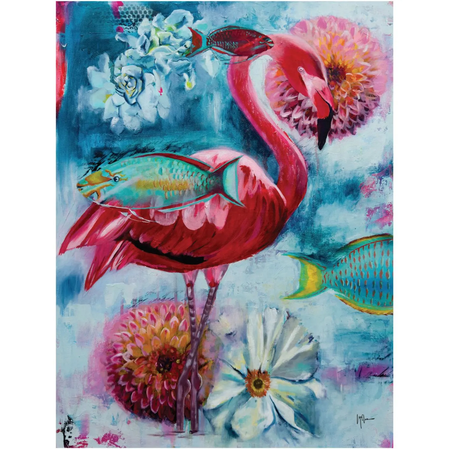 Large Format Collection - Linda McClure - Forever Flamingo Birds