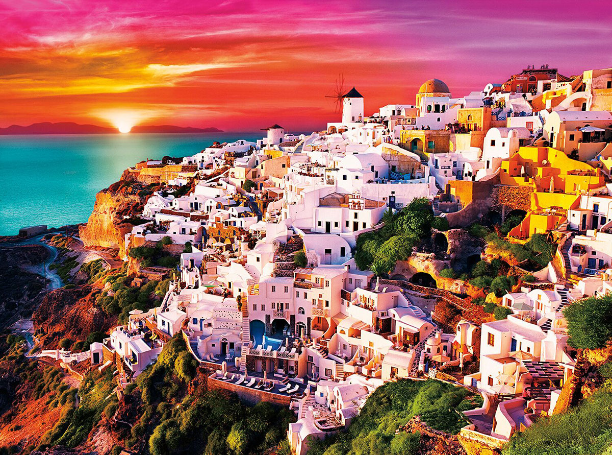 Dreamy Santorini Europe Jigsaw Puzzle