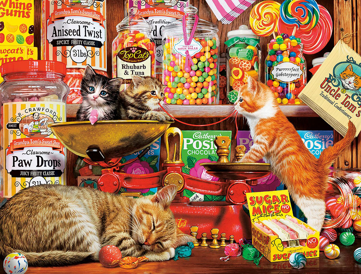 Kitten Tea Party Cats Jigsaw Puzzle By RoseArt