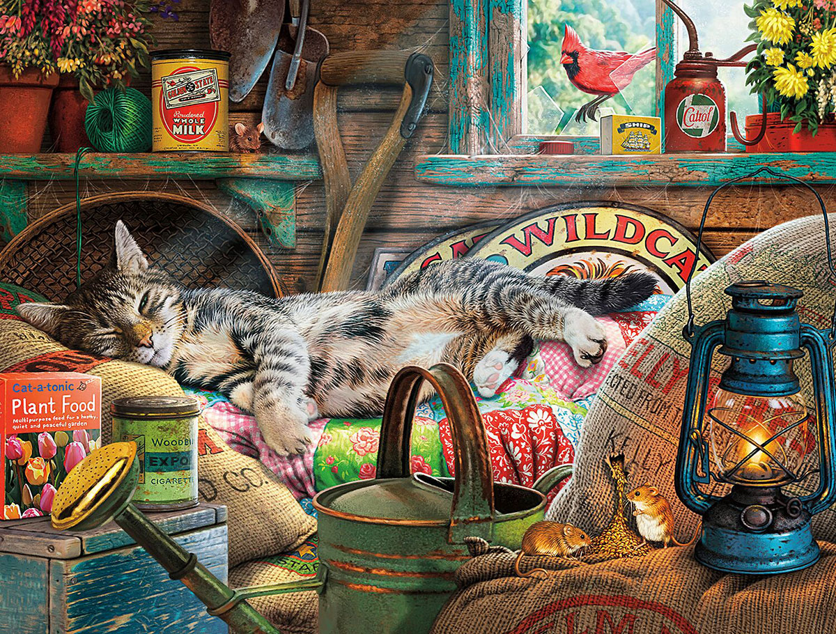 Laid-Back Tom - Scratch and Dent Cats Jigsaw Puzzle