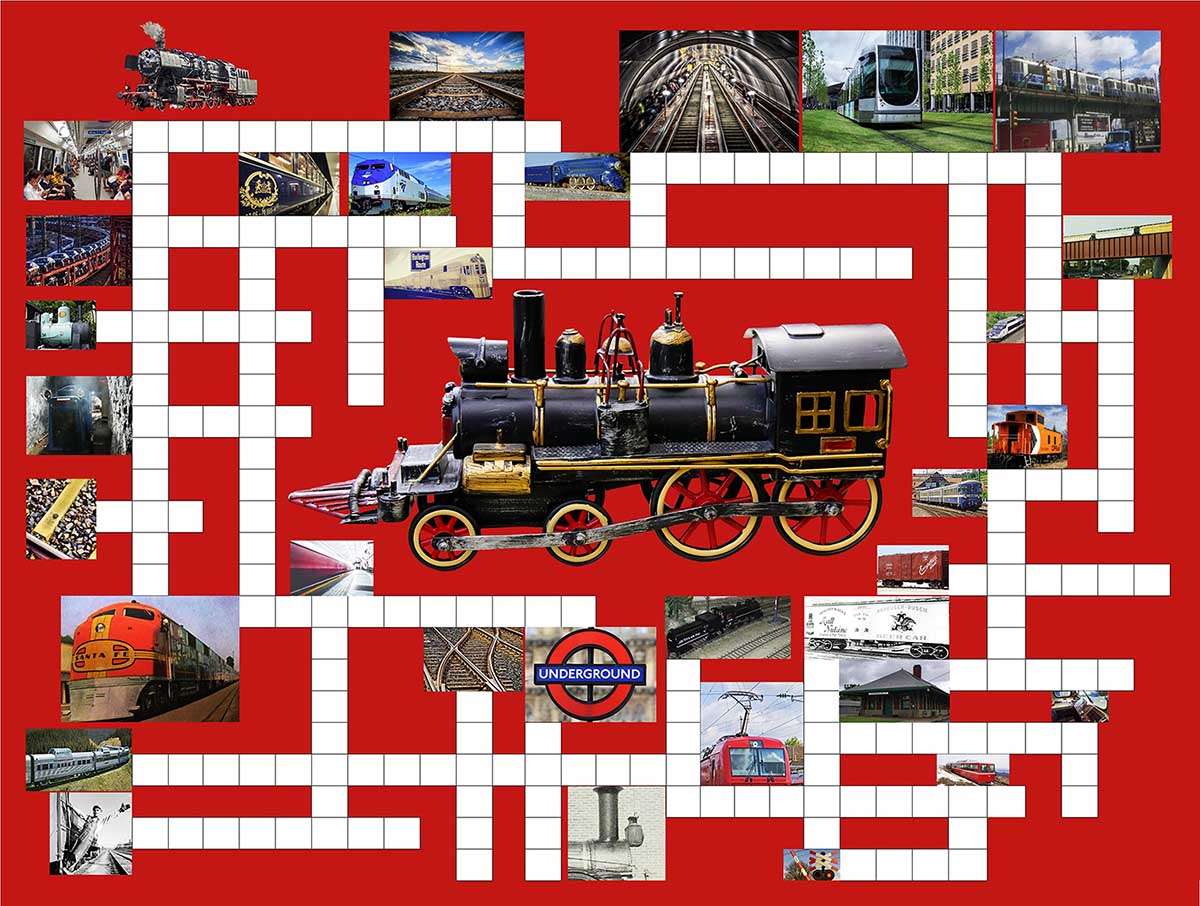 Riding the Rails Train Jigsaw Puzzle