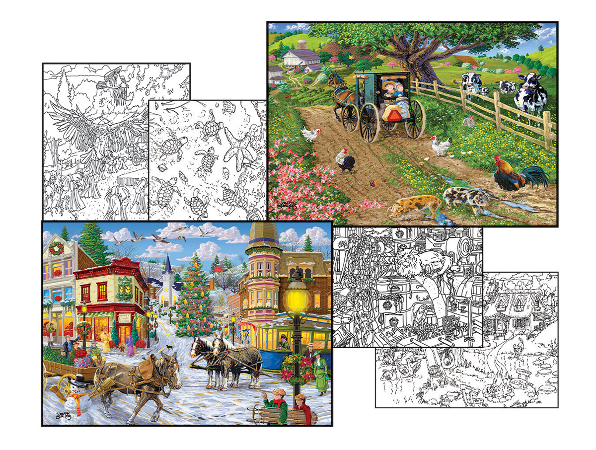 Jolly Hill Farms Folk Art Jigsaw Puzzle By Buffalo Games