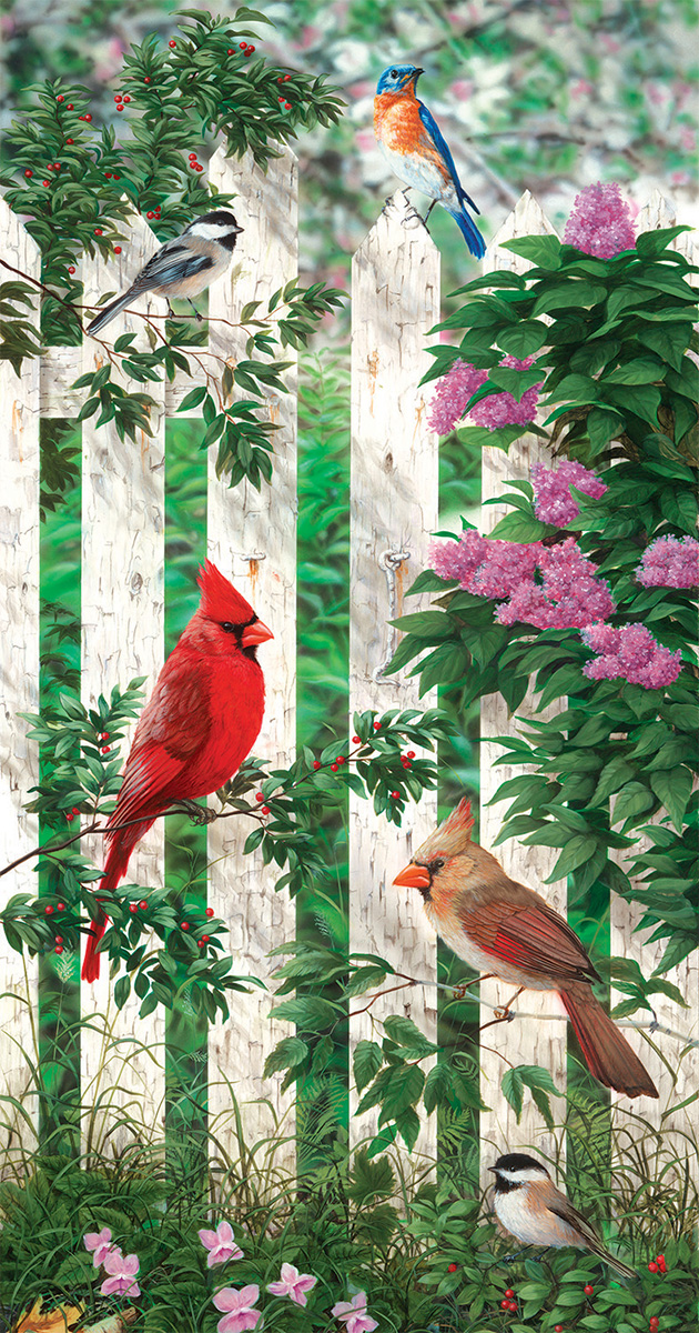 Picket Fence - Scratch and Dent Birds Jigsaw Puzzle