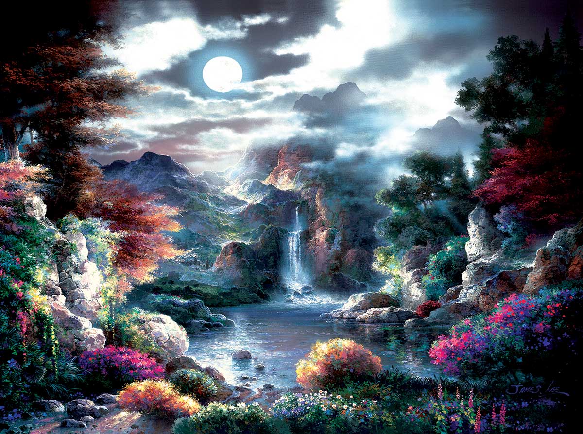 Full Moon Forest Jigsaw Puzzle