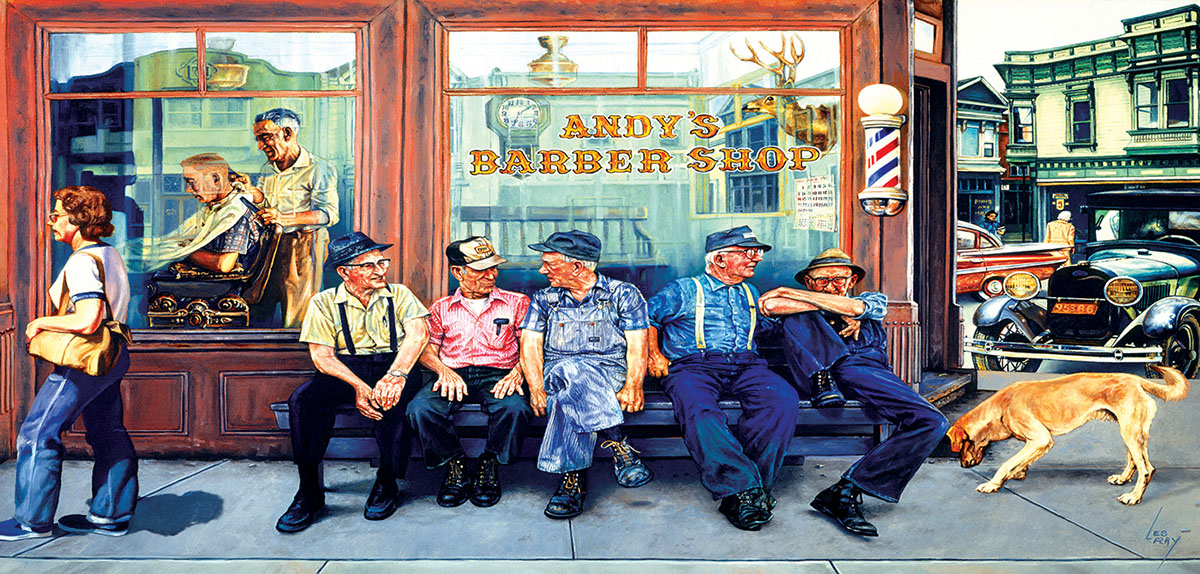Andy's Barbershop Friends - Scratch and Dent Nostalgic & Retro Jigsaw Puzzle