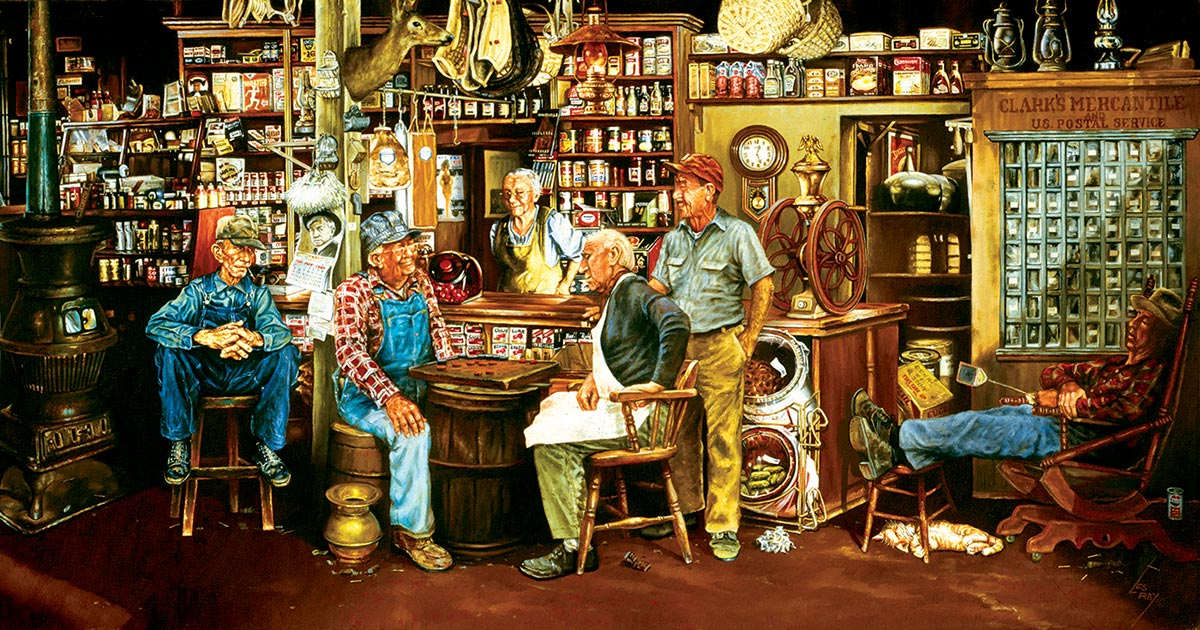 Morning Stop General Store Large Piece By SunsOut