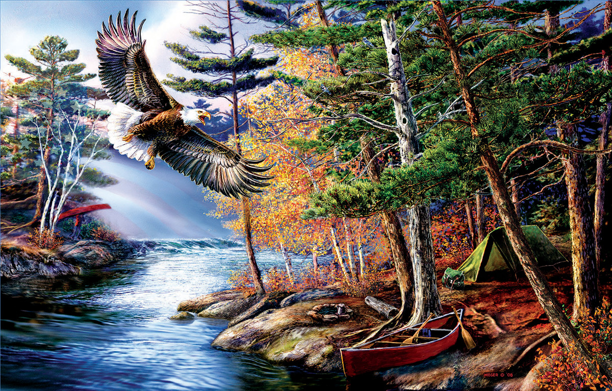 Freedom Waters - Scratch and Dent Eagle Jigsaw Puzzle
