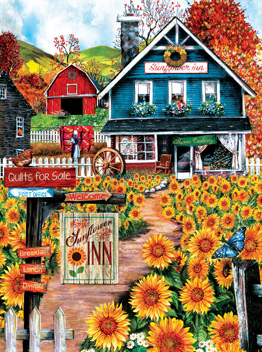 At the Sunflower Inn - Scratch and Dent Farm Jigsaw Puzzle