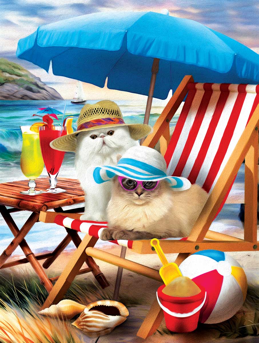Beach Cats - Scratch and Dent Cats Jigsaw Puzzle