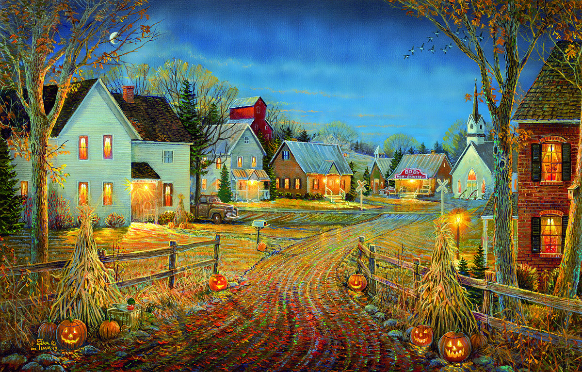 The Scarecrow Halloween Jigsaw Puzzle By Vermont Christmas Company