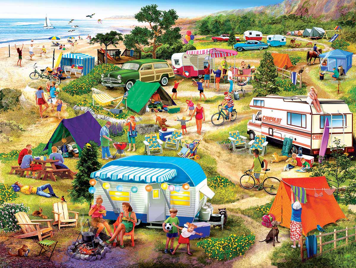 Seaside Campground Beach & Ocean Jigsaw Puzzle