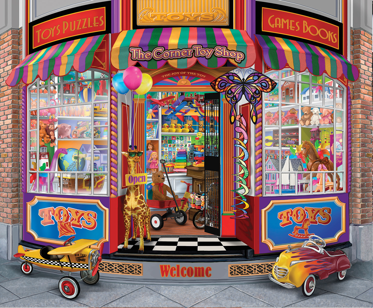The Corner Toy Shop Shopping Jigsaw Puzzle