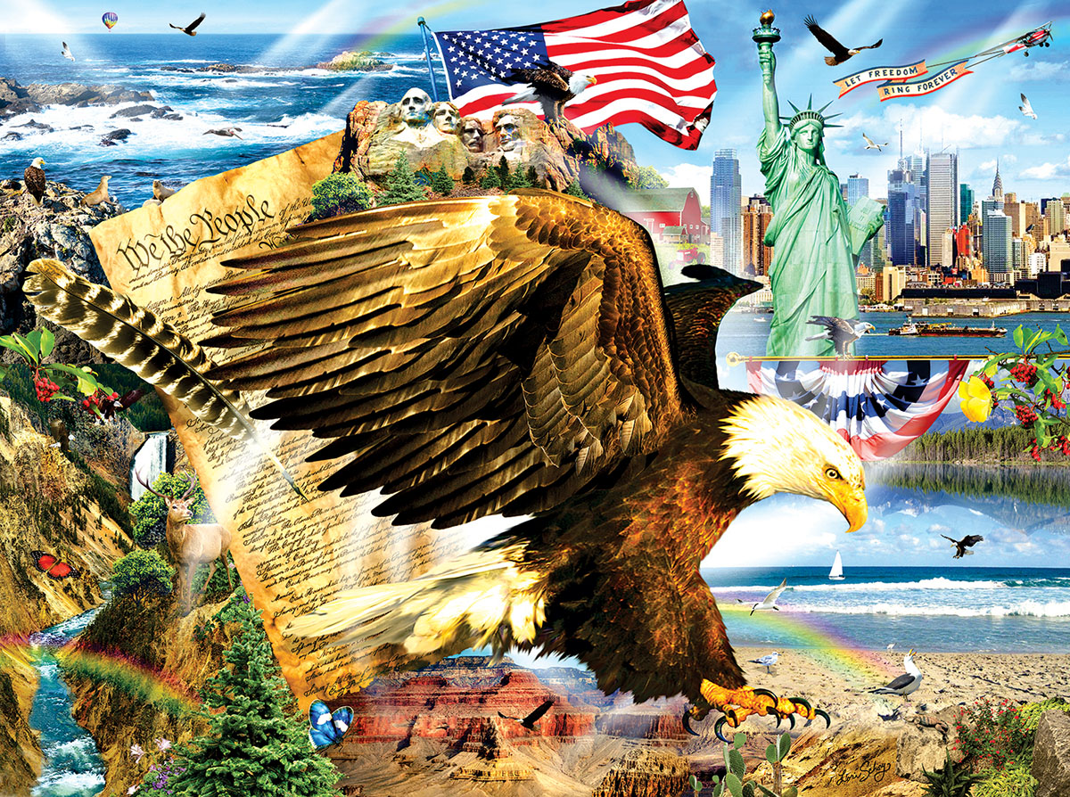 Across The Land - Scratch and Dent Patriotic Jigsaw Puzzle